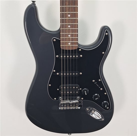 Squier Affinity Series Stratocaster HSS Pack, Laurel Fingerboard, Charcoal Frost Metallic, B-Stock