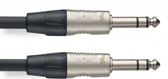 Stagg NAC1PSR Balanced Stereo Jack Cable, 1m/3ft