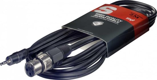 Stagg SAC3MPSBXF Female XLR to Stereo Mini Jack Cable, 3m/10ft