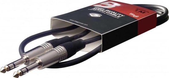 Stagg SAC1PS DL Balanced Stereo Jack Cable, 1m/3ft