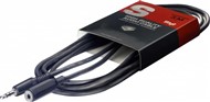 Stagg SAC3MPSBMJS Stereo Mini Jack Extension Cable, 3m/10ft