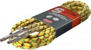 Stagg SGC Vintage Tweed Guitar Cable (6m/20ft, Yellow), SGC6VT YL
