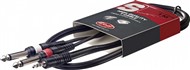 Stagg SYC Stereo Mini Jack to Dual Mono Jack Cable (1m/3ft), SYC1/MPSB2P E