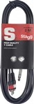 Stagg SYC Stereo Jack to Dual Phono Cable (2m/6ft) - SYC2/PS2CM E