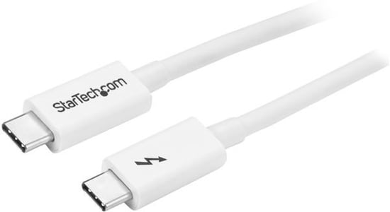 StarTech TBLT3MM2MW Thunderbolt 3 USB-C Data Cable, 2m, White