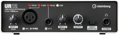 Steinberg UR12 USB Audio Interface, Silver