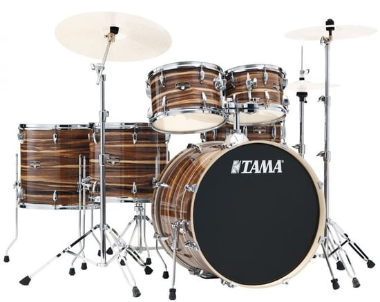Tama IE62H6W Imperialstar 6pc Shell Pack with Hardware, Coffee Teak Wrap