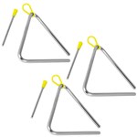 Tiger 6in Triangle with Beater, 3 Pack