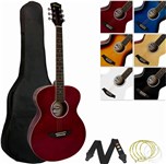 Tiger ACG2 Acoustic Guitar Pack for Beginners, Red