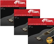 Tiger AGS-3-SL Steel Acoustic Strings, Super Light, 11-52, 3 Pack