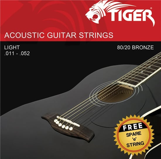 Tiger AGS-SL Steel Acoustic Strings, Super Light, 11-52