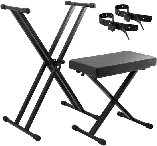 Tiger KAP-PK2 Keyboard Stand with Securing Straps & Stool Pack