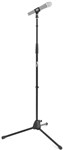 Tiger MCA21 Adjustable Microphone Stand with Tripod Base, Black