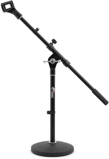 Tiger MCA42 Low Level Microphone Stand, Weighted Base, Black