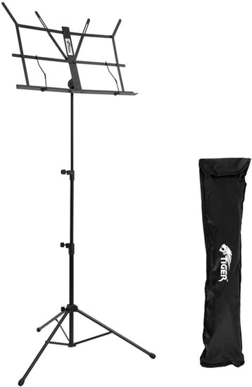 Tiger MUS56 Easy Folding Music Stand with Bag, Black