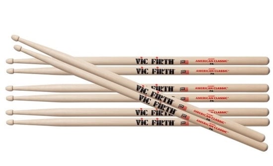 Vic Firth American Classic 7A Wood Tip Drumsticks, Value Pack
