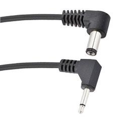 Voodoo Lab PPMIN-R Power Cable 3.5mm Mini Plug (Tip Positive, Right Angled, 46cm)