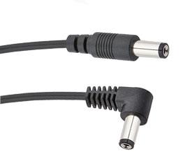 Voodoo Lab PPBAR-RS Pedal Power Cable 2.1mm Barrel (Regular Polarity, Angled to Straight, 46cm)