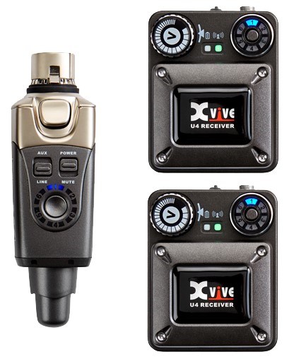 Xvive XU4 Wireless In-Ear Monitor System with 2 Receivers, 2.4GHz