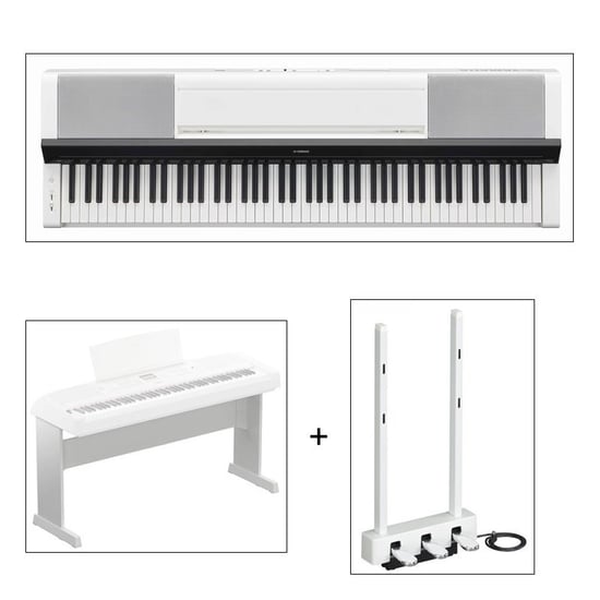 Yamaha P-S500 Digital Piano with Stand and 3-Pedal Unit, White