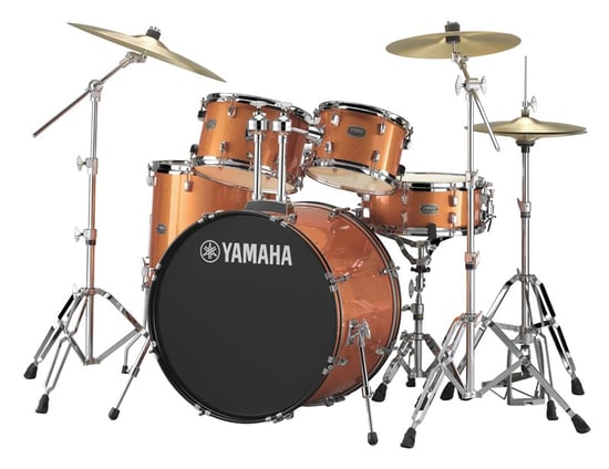 Yamaha Rydeen 5 Piece Rock Kit with Cymbals, Orange Glitter