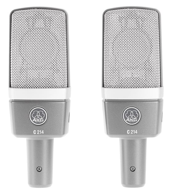 AKG C214 | Stereo Pair Condenser Microphone Set