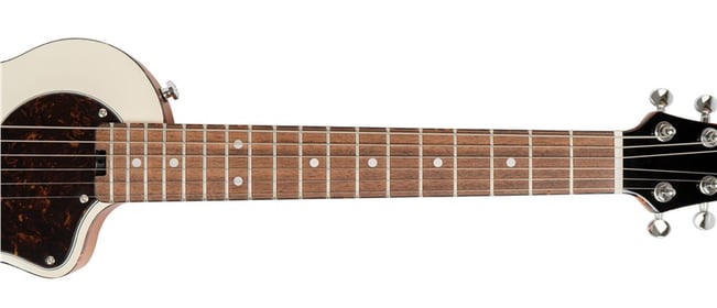 Carry-On Travel Guitar, White - Fretboard