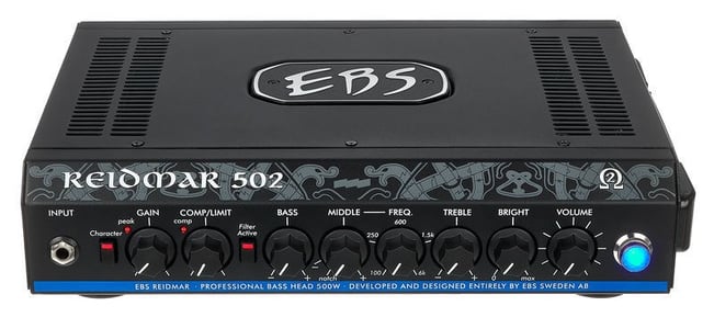 EBS Reidmar 502 Bass Amp Head, top view