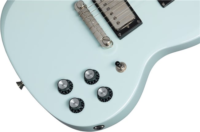 Epiphone Power Players SG, Ice Blue Knobs