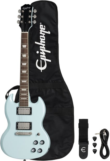 Epiphone Power Players SG, Ice Blue Pack