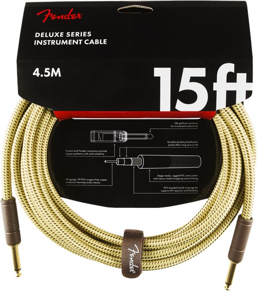 Fender Deluxe Cable 4.5m/15ft Tweed
