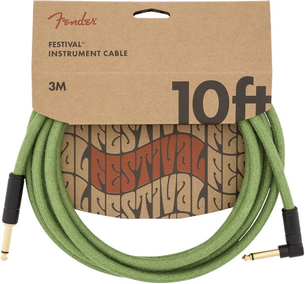 Fender Festival Instrument Cable Pure Hemp Green