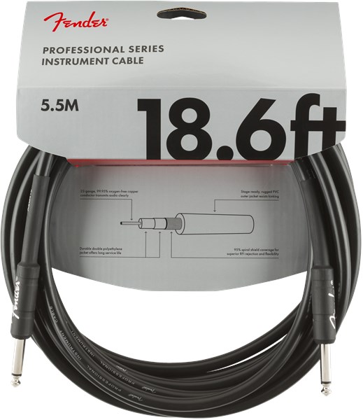 Fender Professional Cable 5.7m/18.6ft Black