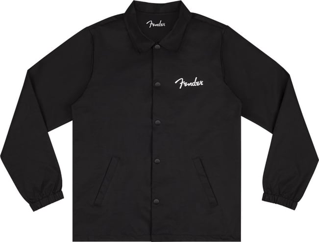 Fender Spaghetti Logo Coaches Jacket, Black, S