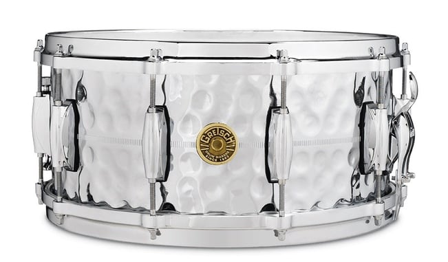 Hammered Chrome Over Brass Snare (14x6.5in)