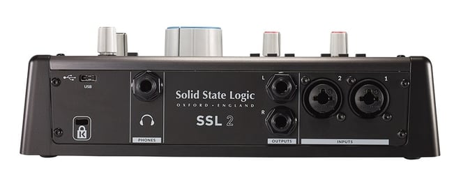 SSL 2 USB Audio Interface, back view
