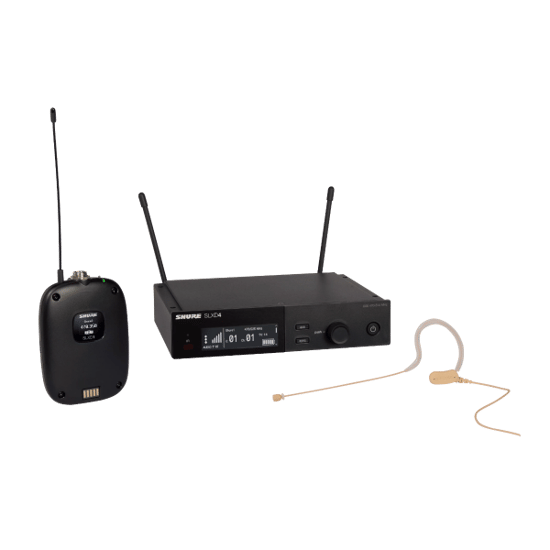 Shure SLXD14/153T Digital Earworn Wireless System with MX153 Earset, Tan