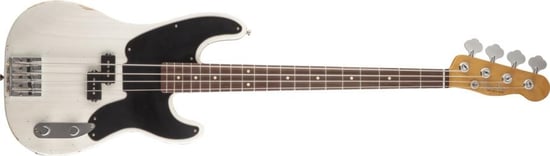Fender Mike Dirnt Road Worn Precision Bass, Rosewood, White Blonde