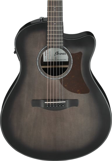 Ibanez AAM70CE-TBN Electro Acoustic, Transparent Charcoal Burst Low Gloss Top, Natural Back and Sides