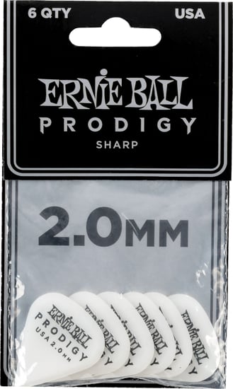 Ernie Ball 9341 Prodigy Sharp Pick, 2mm, 6 Pack