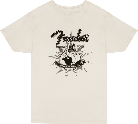 Fender World Tour T-Shirt, Vintage White, S