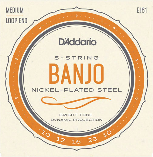 D'Addario EJ61 Nickel Wound 5 String Banjo