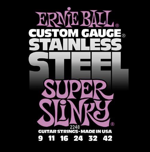 Ernie Ball 2248 Stainless Steel Super Slinky Electric, 9-42