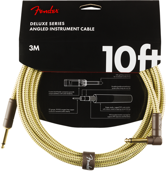 Fender Deluxe Cable Angled Tweed 3m