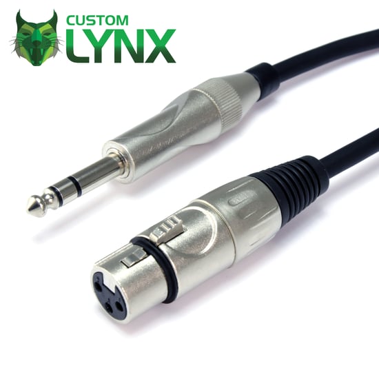 Lynx PRL3F High Quality Female XLR to 6.35mm Stereo Jack, 3m