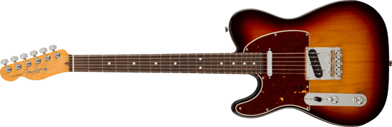 Fender American Professional II Telecaster, Rosewood Fingerboard, 3 Tone Sunburst, Left Handed