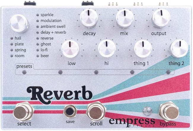 Empress Effects Reverb Pedal Top