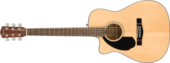 Fender CC-60SCE Concert Acoustic, Natural, Left Handed