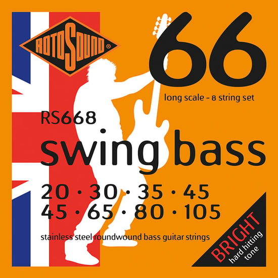 Rotosound RS668 Swing Bass 66, Long Scale, 8-String, 20-45/45-105