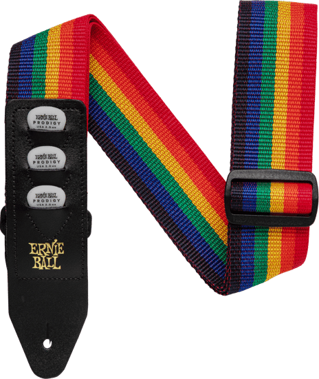 Ernie Ball 4188 Pickholder Polypro Strap, Rainbow